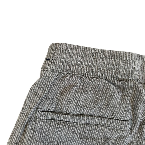 Abercrombie & Fitch Striped Earthy Tone Linen-Blend Shorts - Picture 5 of 7